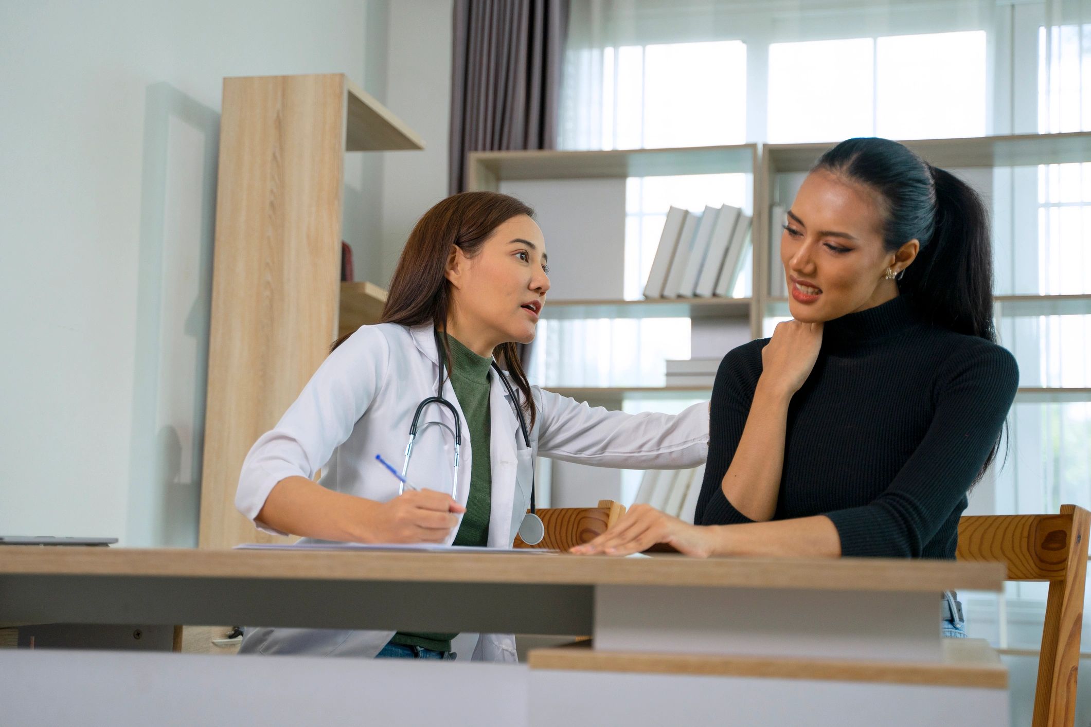 Patient meeting with a doctor for a preventive wellness consultation